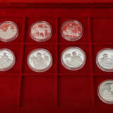China - Box mit den offiziellen Silbergedenkmünzen, - Foto 2