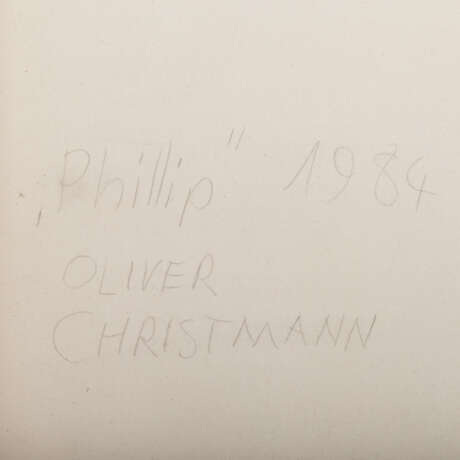 CHRISTMANN, OLIVER (geb. 1960 Heilbronn), "Phillip", 1984, - photo 4
