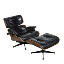 RAY & CHARLES EAMES, "Lounge Chair mit Ottomane"