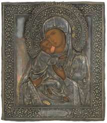 Gottesmutter von Wladimir mit vergoldetem Silberoklad