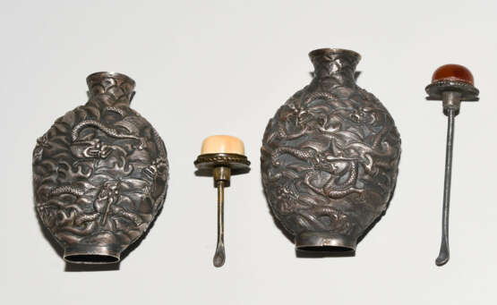 2 Silber Snuff Bottles - Foto 8