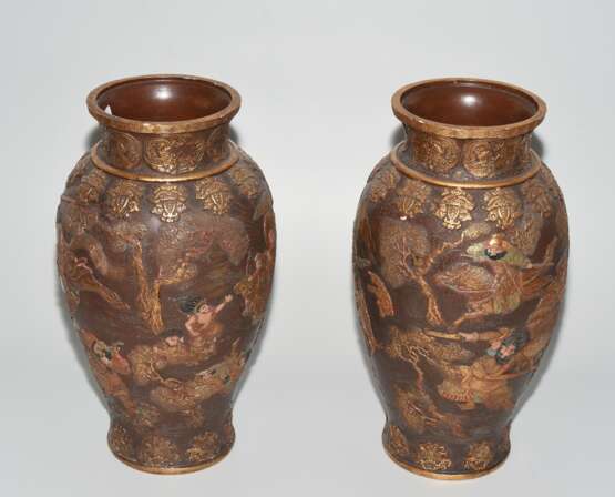1 Paar Faux-Bronze Vasen - photo 3