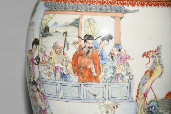 Grosse Famille rose Vase - photo 7