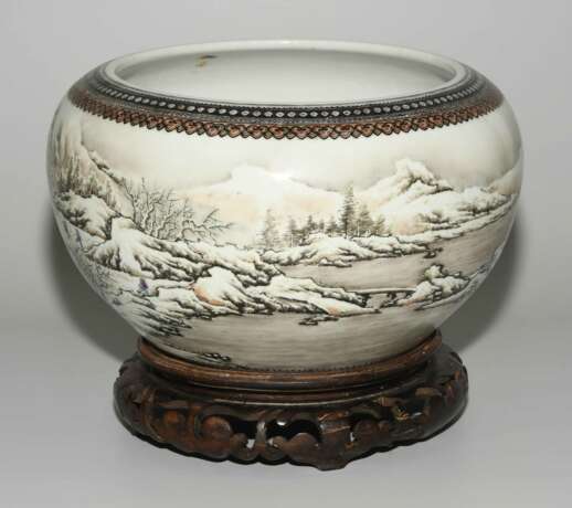 Cachepot mit Winterlandschaft - Foto 3