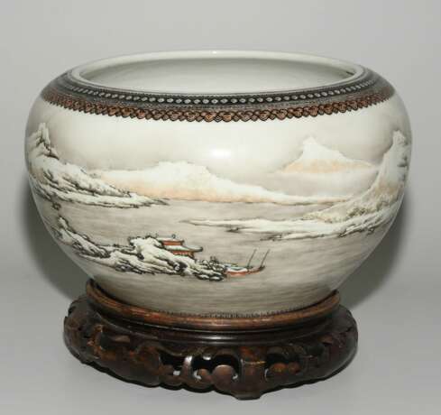 Cachepot mit Winterlandschaft - photo 4