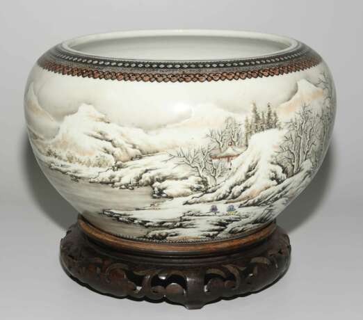 Cachepot mit Winterlandschaft - Foto 5