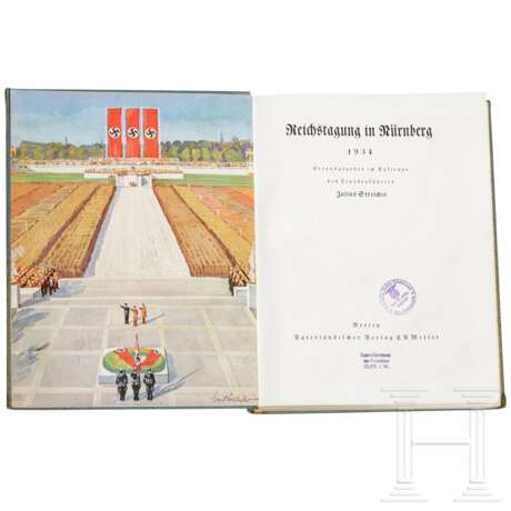 Organisationsbuch der NSDAP, fünf Bände "Reichstagung in Nürnberg 1934-38", zwei Bücher Parteitag - Foto 4