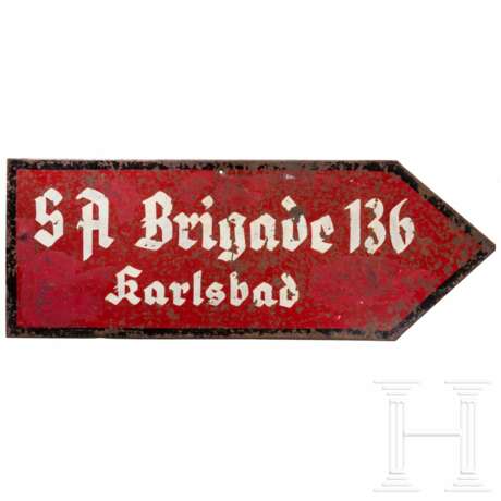Schild der "SA Brigade 136 Karlsbad" - photo 1