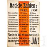 Plakat "Nackte Zahlen" der NSDAP bzw. Reichsregierung zur Reichstagswahl, 1938 - photo 2