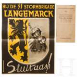 Plakat "Bij de SS-Stormbrigade Langemarck" - Foto 1