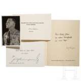 Hartmann Lauterbacher - drei signierte Danksagungskarten von Adolf Wagner, Fritz Wächtler und Fritz Reinhardt - Foto 2