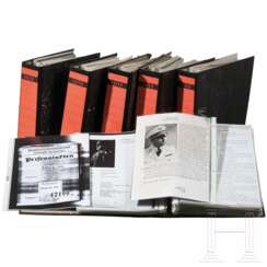 Six files folder with personal documents of the carriers of the German cross in silver of the air force