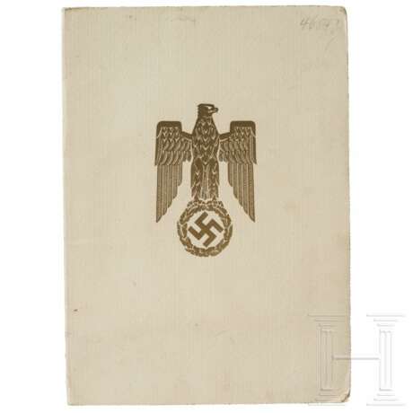 Oberst Hans Virchow - Patent zum Leutnant zur See 1915 und Beförderungsurkunde zum Oberst 1941 - photo 2