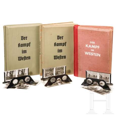 Drei Raumbildalben "Der Kampf im Westen", deutsch, 1940 - Foto 1