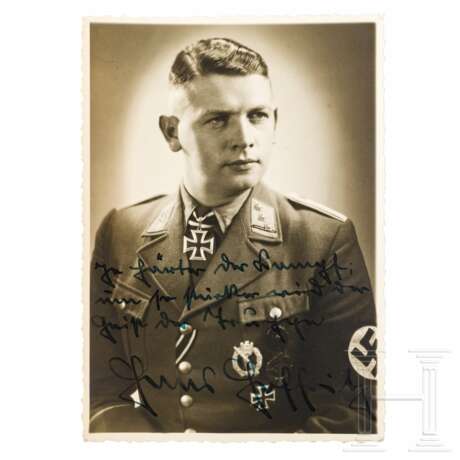 Ritterkreuzträger Hans Hoffritz - Autograph auf Portraitpostkarte - photo 1