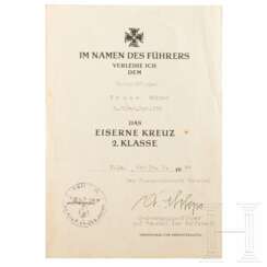 SS-Obergruppenführer Artur Phleps - Autograph auf einer Verleihungsurkunde