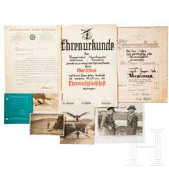 Carl Oskar Ursinus - Schreiben und Dokumente mit Autografen, 1930er Jahre