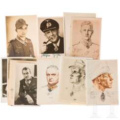 Portrait-Fotos und Foto-Ansichtskarten von Ritterkreuzträgern, deutsch, 1940er Jahre