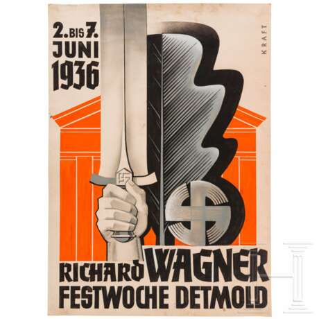Hans Kraft - Plakatentwurf zur Richard Wagner Festwoche in Detmold 1936 - photo 1