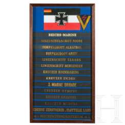 14 Mützenbänder der Deutschen Reichsmarine