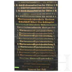 25 Mützenbänder, überwiegend der deutschen Kriegsmarine