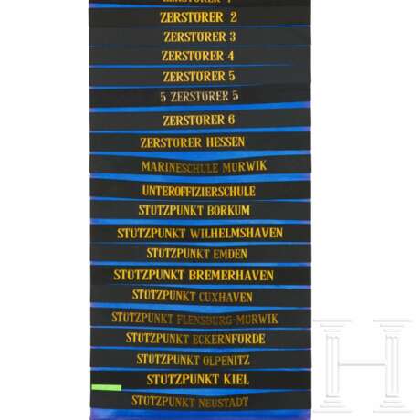 Ca. 210 Mützenbänder der deutschen Bundesmarine - фото 7