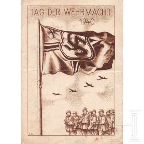 Tag der Wehrmacht, ohne Datum, um 1939/40: Sieben Karten - photo 12