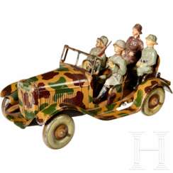 A Tipp & Co. Small Wehrmacht Dienstauto and four figures