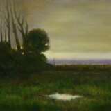 “Evening landscape ” Canvas Oil paint Impressionist Landscape painting 2019 - photo 1