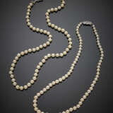 Lotto composto da due collane in perle coltivate - Foto 1