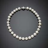 Collana di perle dei Mari del Sud di mm 12/13 circa con chiusura in oro bianco e diamanti - photo 1