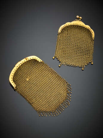 Due borsine portamonete in oro giallo - фото 1