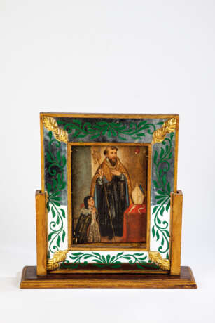 Holztafel mit Heiligenbildern - Foto 1