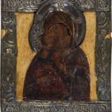 Gottesmutter Wladimirskaja mit Messingriza - фото 1