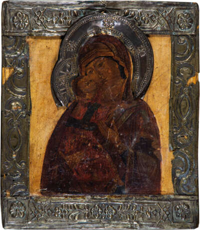 Gottesmutter Wladimirskaja mit Messingriza - photo 1
