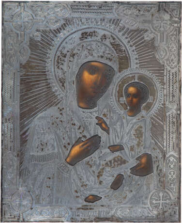 Gottesmutter von Tichwin mit Silberoklad - photo 1