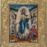 Große Ikone mit dem Hadesgang Christi mit Riza - photo 1