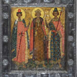 Große Ikone mit den Heiligen Boris, Gleb und Vladimir - photo 1