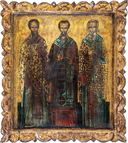 Großformatige Ikone mit den drei Heiligen Hierarchen - Foto 1