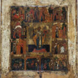 Großformatige und seltene Vitaikone des Heiligen Nikolaus von Zarajsk - фото 1