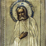 Heiliger Serafim von Sarow mit Silberoklad - Foto 1