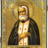 Großformatige Ikone mit dem Heiligen Seraphim von Sarow - Foto 1