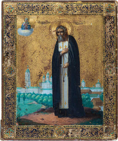 Fein gemalte Ikone mit dem Heilige Seraphim von Sarow - Foto 1