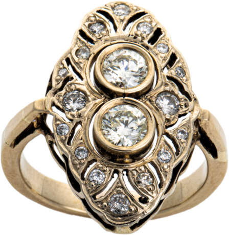 Art Déco Ring mit Diamanten - photo 1