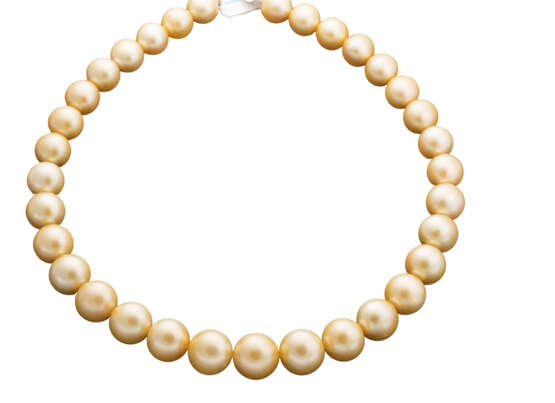 Hochfeine goldene Südsee-Perlenkette - Foto 1