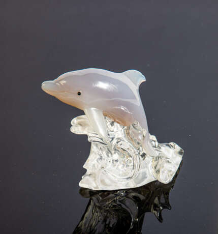 Delfin auf Bergkristall-Welle - Foto 1