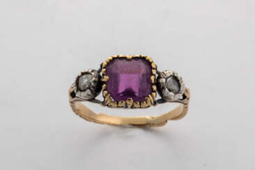 Rokoko-Ring mit Amethyst