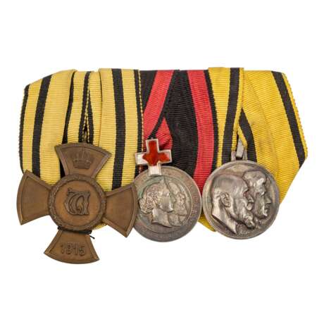 Württemberg - 3-er Schnalle mit Silberner Karl-Olga-Medaille, - photo 2
