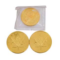 Kanada/GOLD - 2 x 1 Unze Maple Leaf + 1/2 Unze Maple Leaf,