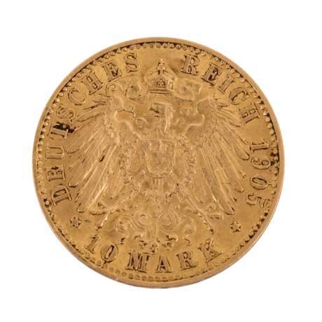 Württemberg/GOLD - 10 Mark 1905 F Wilhelm II., - photo 2